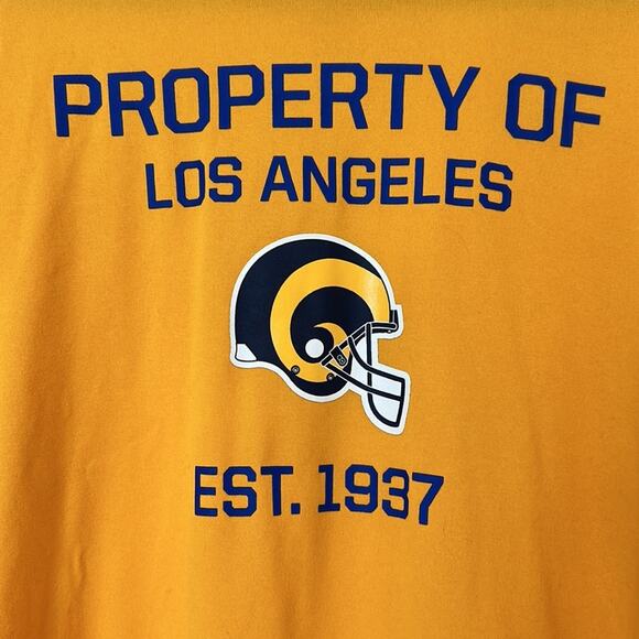 L.A. Rams Nike Dri-Fit Gold Short Sleeve Tee Shirt Size L Football Athleisure - Picture 4 of 9